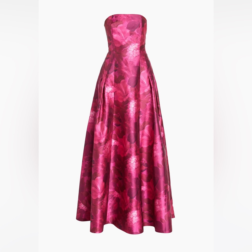 Sachin & Bobbi Zofia Floral Strapless Gown